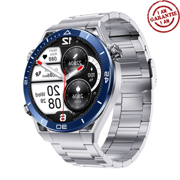 Montre Intelligente DTultra Mate pour Homme avec Bracelet en Acier, Bleue